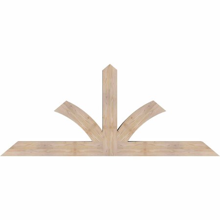 Ekena Millwork Richland Smooth Timber Gable Bracket, Douglas Fir, 84"W x 35"H x 5 1/2"D x 5 1/2"F, 10/12 Pitch GBW084X35X0606RIC00SDF